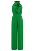 Sleek Bowknot Halter Neck Jumpsuit | Dress In Beauty