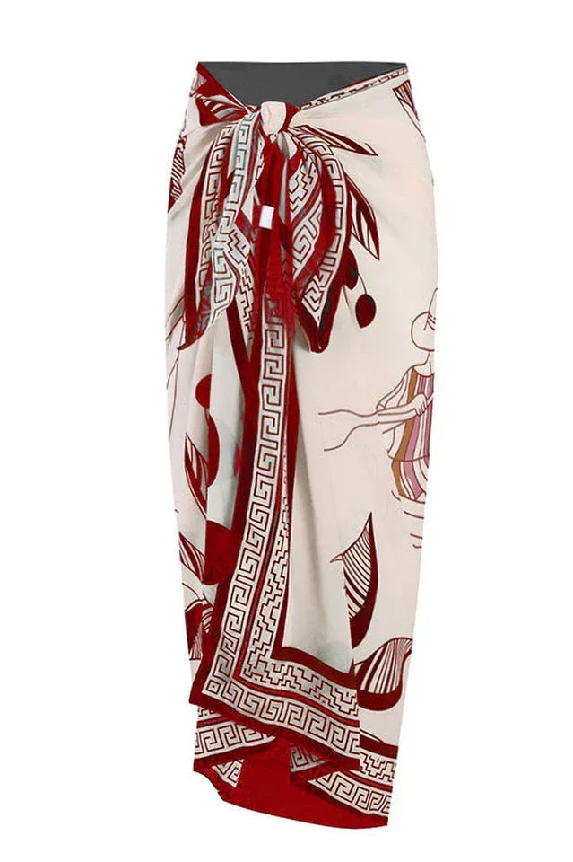 Women's Bow One-Piece Swimsuit and Skirt Set - View 12 | WEUXS
