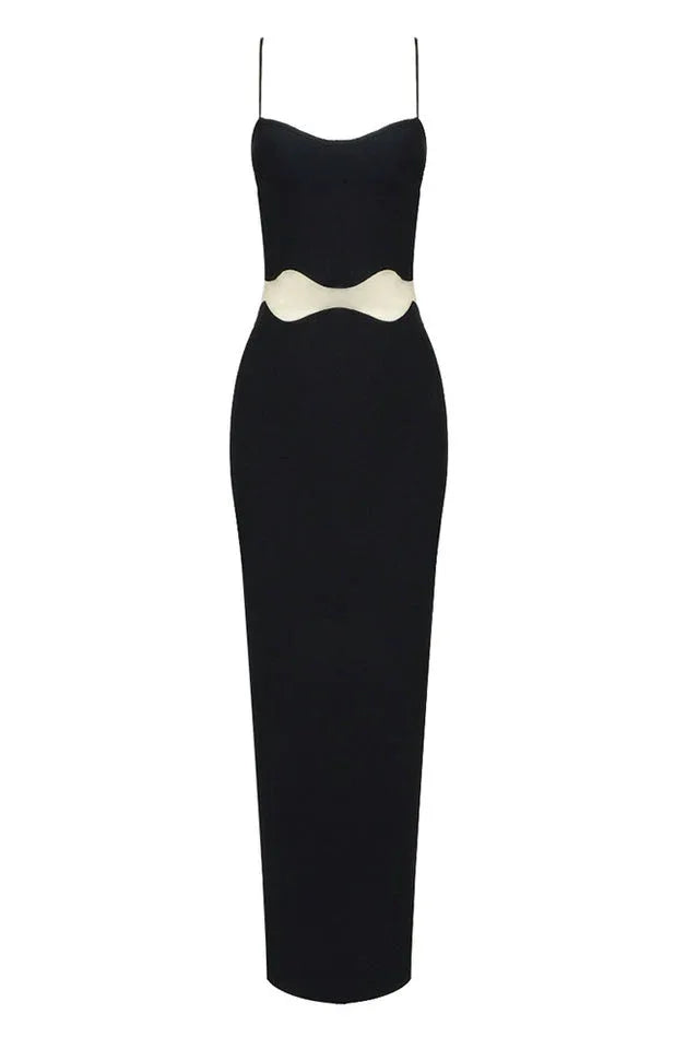 Jennifer Black Bandage Slip Maxi Dress - View 7 | WEUXS