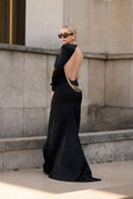 Angelou Black Backless Chain Maxi Dress | Dress In Beauty