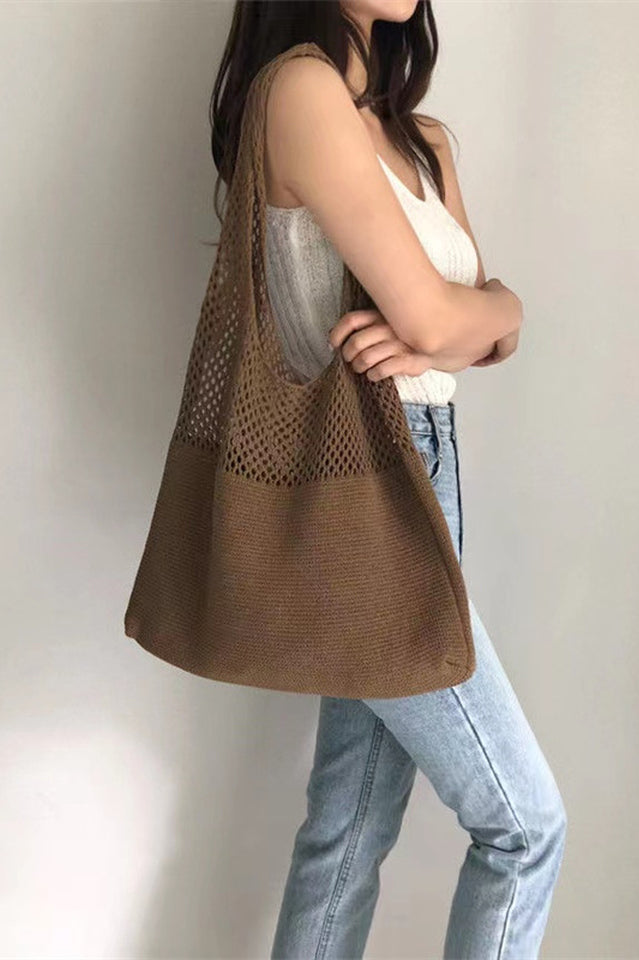 Knit Design Shoulder Bag | Dress In Beauty