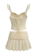 Amelia Corset Lace Up Ruffle Skirt Set | Dress In Beauty