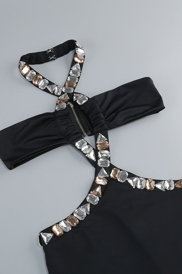 Alma Diamante Cutout Halter Maxi Dress | Dress In Beauty