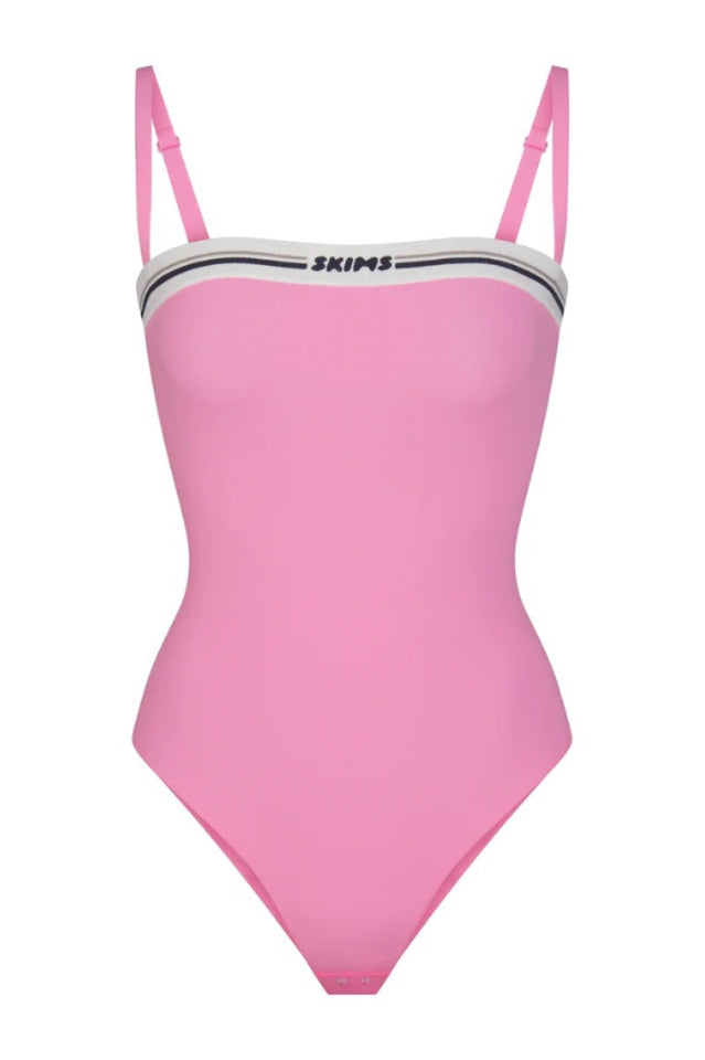 Logo Straight Neck Bodysuit | Dress In Beauty