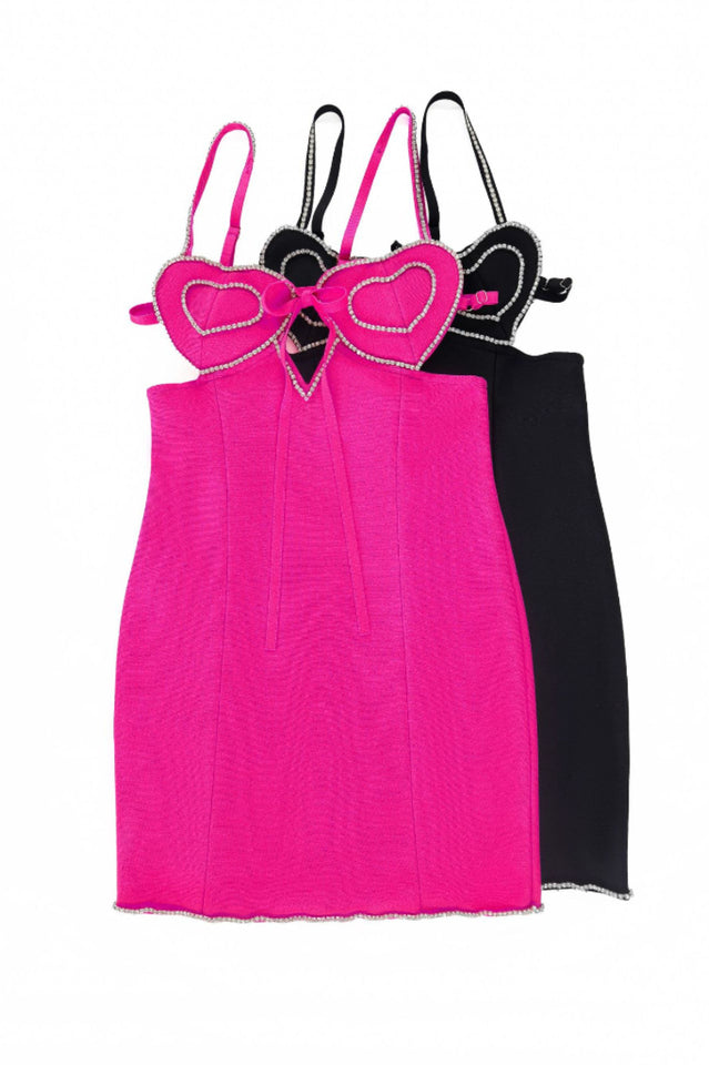 Heart Embellished Mini Dress | Dress In Beauty