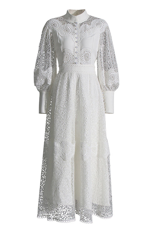 Charlotte Puff Sleeve Lace Maxi Dress | Dress In Beauty