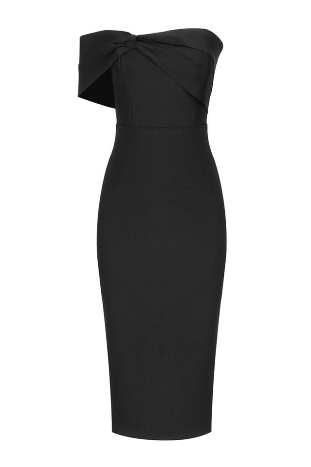 Milla Nova Draped Crepe Midi Dress | Dress In Beauty