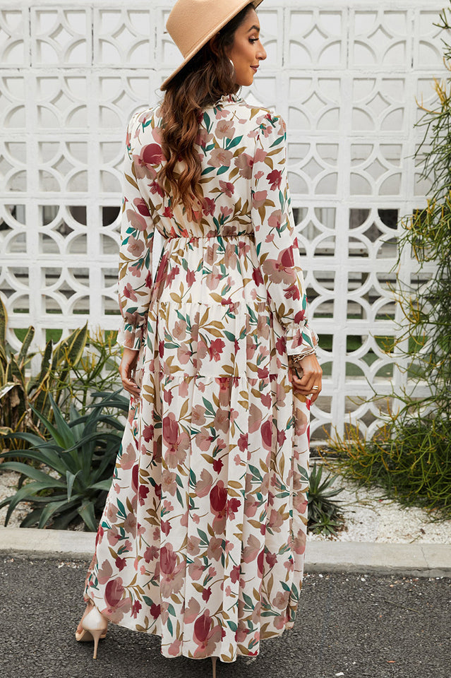 Abstract Art Tiered Maxi Dress | Dress In Beauty