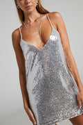 Spaghetti Strap Sequin Mini Dress | Dress In Beauty