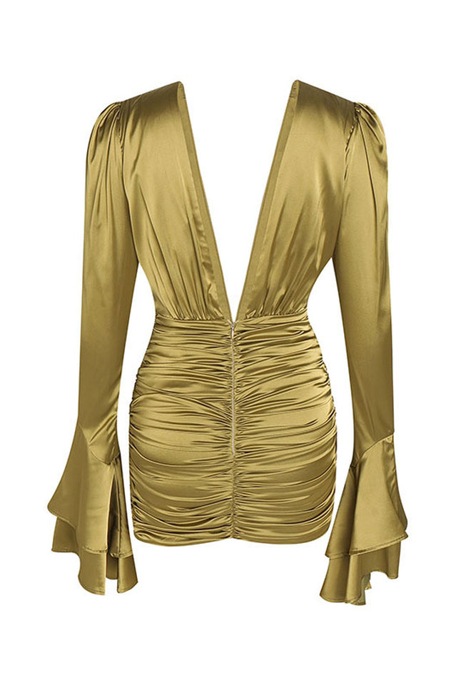 Plunging V Neck Cocktail Mini Dress | Dress In Beauty