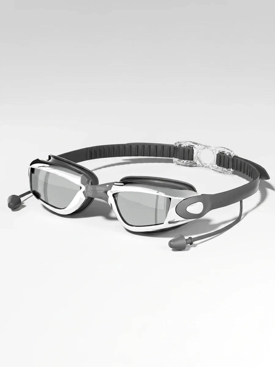 Adult anti-fog swimming goggles with adjustable strap and mirrored lenses - View 11 | WEUXS