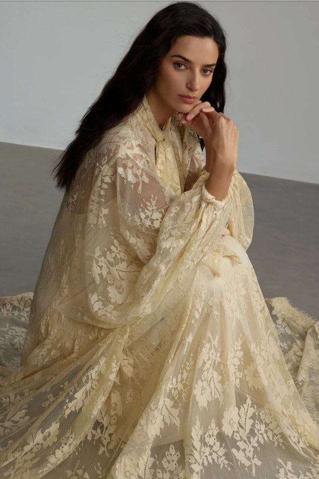 Catharine Floral Lace Sheer Maxi Dress | Dress In Beauty