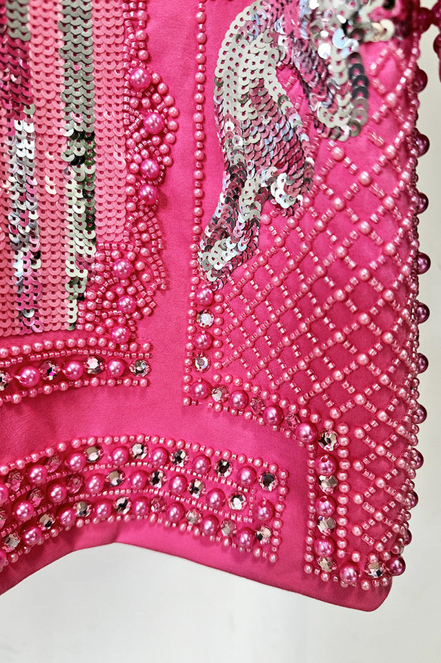 Long Sleeve Sequin Embellished Dress | Dress In Beauty