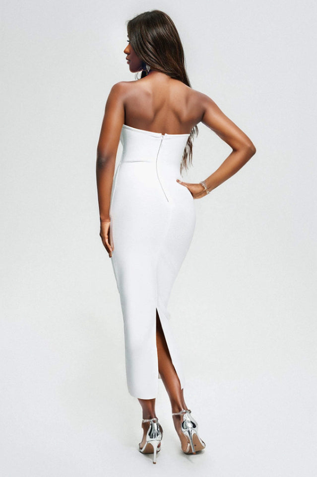 Yvonne Strapless Rhinestone Bandage Dress | Dress In Beauty