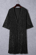 Sequin Open Front Duster Cardigan | Dress In Beauty