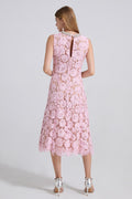 Ariana Floral Lace Sleeveless Midi Dress | Dress In Beauty