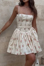Ysabella Stretch Cotton Mini Sundress - WEUXS