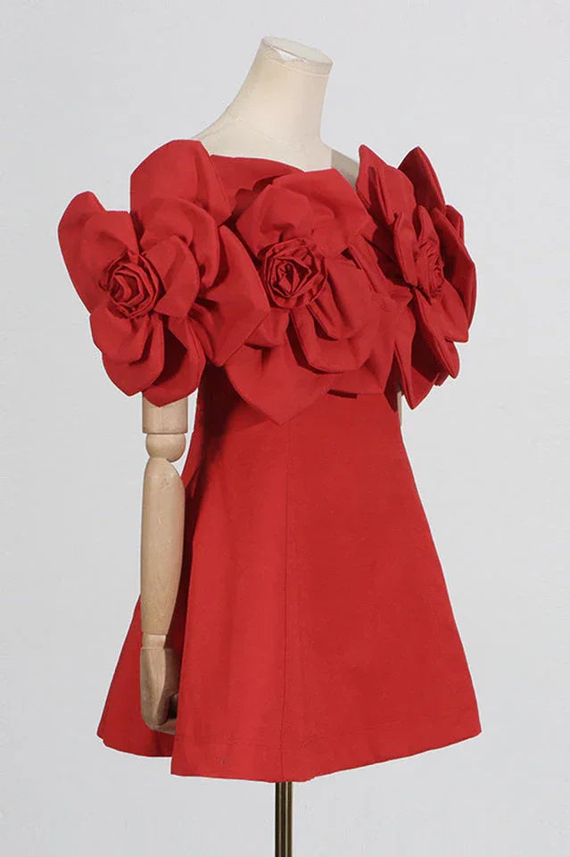 Off-shoulder floral mini dress - View 8 | WEUXS