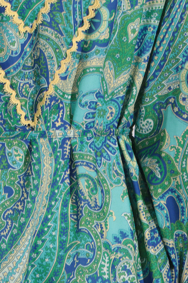 Green Long Dress With Floral Print | Dress In Beauty