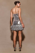 Faye Sequin Flower Mini Dress | Dress In Beauty
