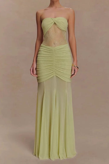 Khadijah Lace And Mesh Maxi Dress | Dress In Beauty