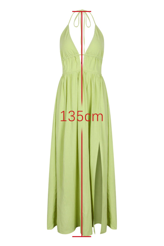 Isla Linen Halter Maxi Dress | Dress In Beauty