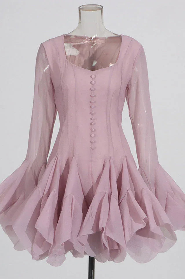 Asymmetric Hem Mini Dress - View 12 | WEUXS