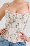 Floral Ribbon Print Corset Top | Dress In Beauty