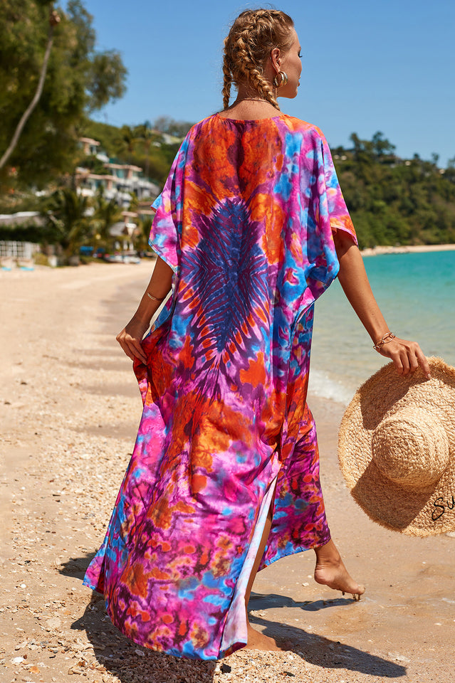 Tropical Pattern Kimono Blouse ( 29 Colors ) | Dress In Beauty