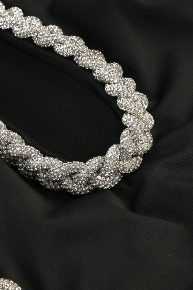 One Shoulder Crystal Chain Detail Dress | Dress In Beauty