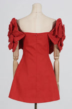 Off-shoulder floral mini dress - View 9 | WEUXS