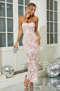Kamames Strapless Floral Sequined Maxi Dress | Dress In Beauty
