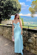 Marcella Ocean Blue Pleated Maxi Dress | Dress In Beauty