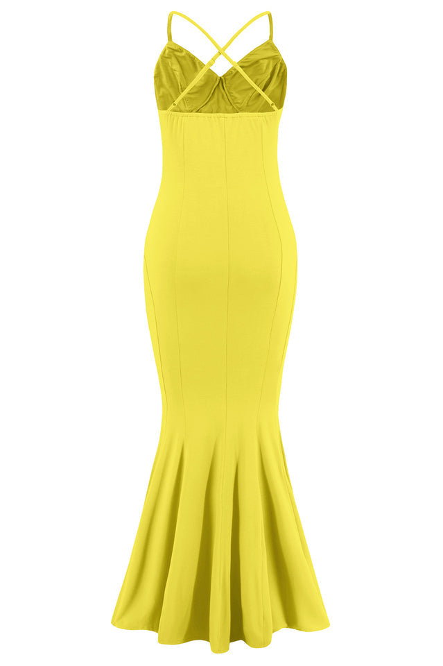 Crisscross Spaghetti Strap Fishtail Dress | Dress In Beauty