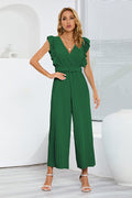 V-Neck Pleats Belted Jumpsuit | Dress In Beauty