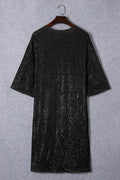 Sequin Open Front Duster Cardigan | Dress In Beauty