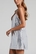 Spaghetti Strap Sequin Mini Dress | Dress In Beauty