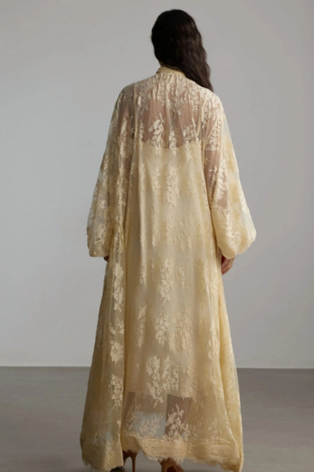 Catharine Floral Lace Sheer Maxi Dress | Dress In Beauty