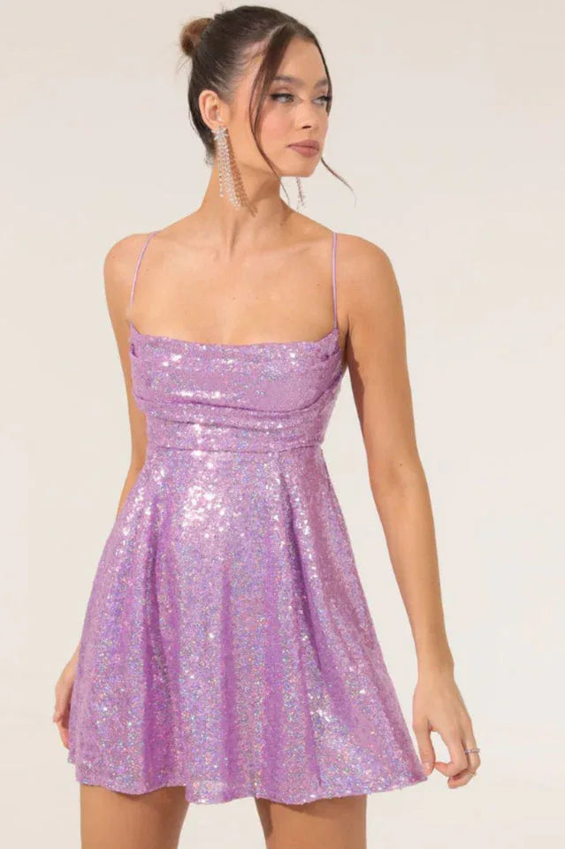Sequin Party Dress with Tie Back Secondary image