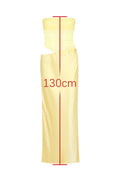 Elinor Yellow Satin Maxi Dress | Dress In Beauty