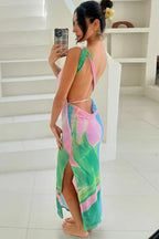 Metztli Printed Maxi Dress - WEUXS