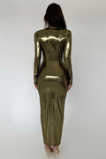 Juliette Metallic Tie Front Dress | Dress In Beauty