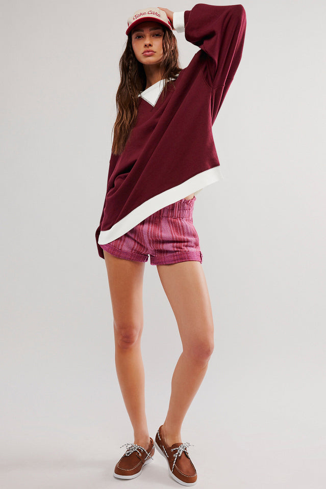 Contrast Dropped Shoulder Sweatshirt | Dress In Beauty