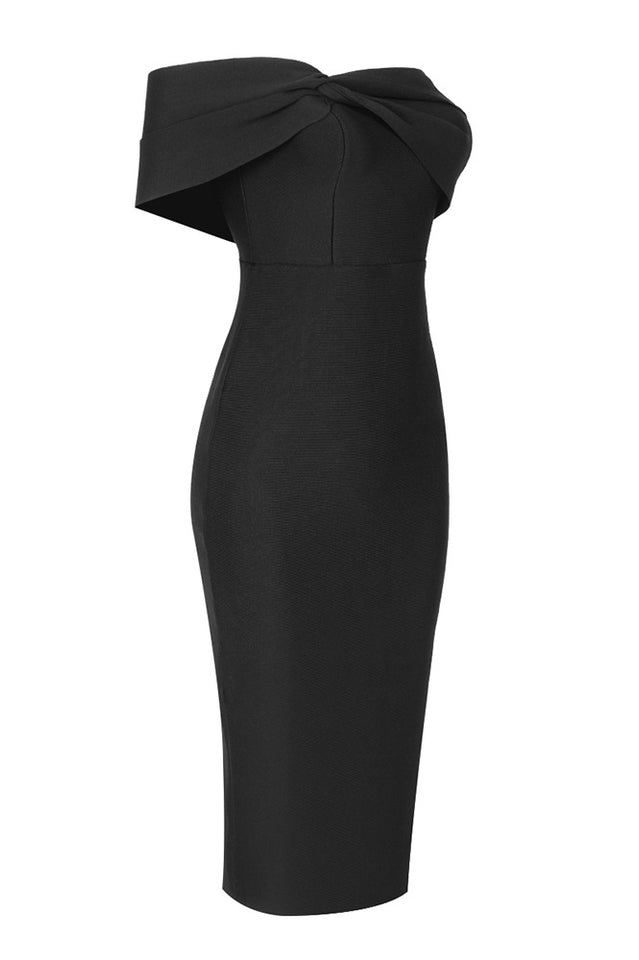 Milla Nova Draped Crepe Midi Dress | Dress In Beauty