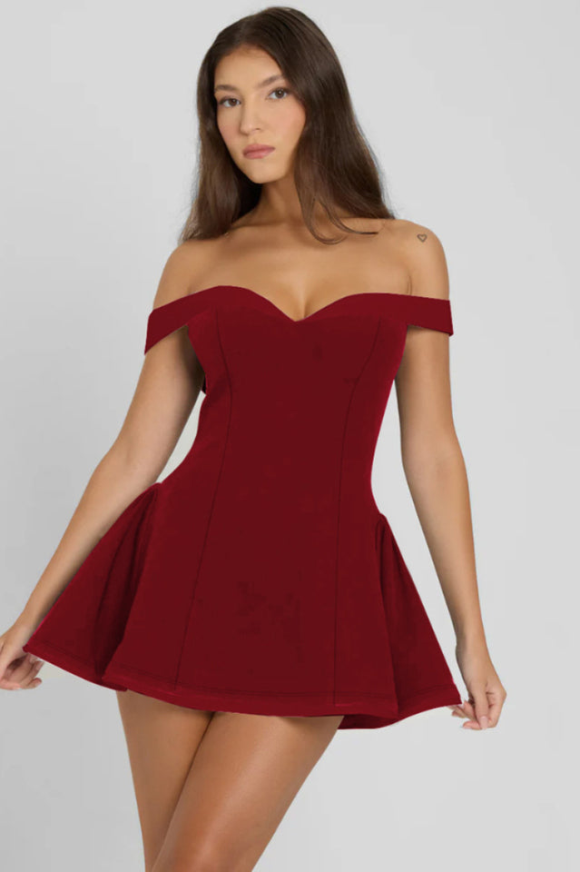 Ramona Contrast Corset Babydoll Mini Dress | Dress In Beauty
