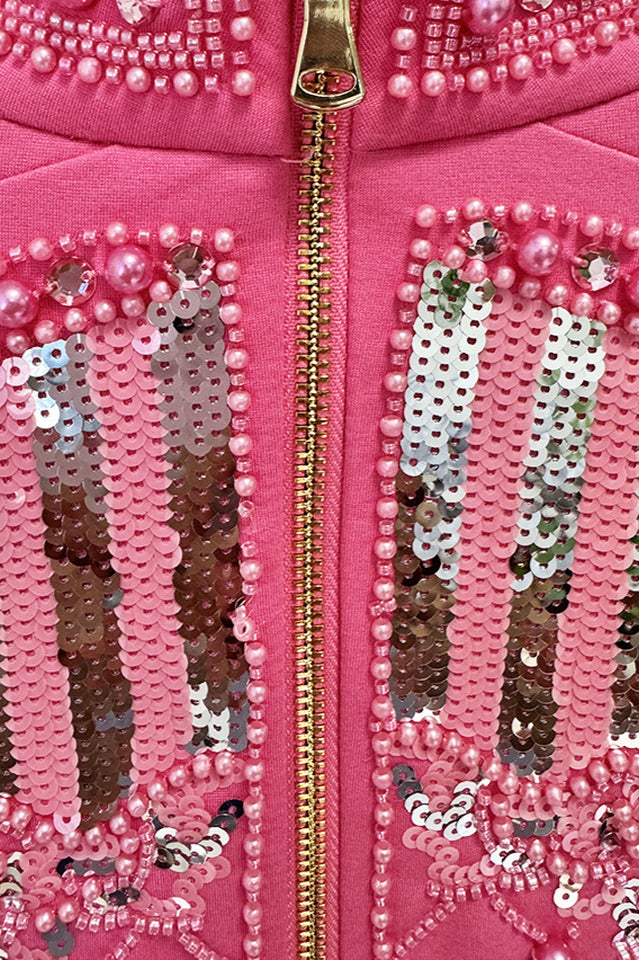 Long Sleeve Sequin Embellished Dress | Dress In Beauty