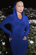 Solid Hooded Bodycon Maxi Dress | Dress In Beauty