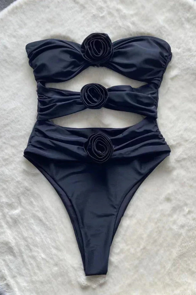 Triple Knot Bandeau One Piece Swimsuit - View 9 | WEUXS
