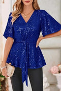 GRACE KARIN Sequin Ruffle Top | Dress In Beauty