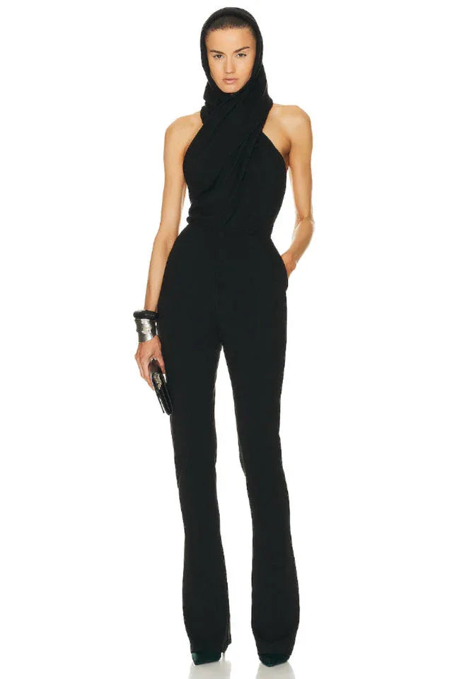 Hooded wide leg jumpsuit - View 11 | WEUXS